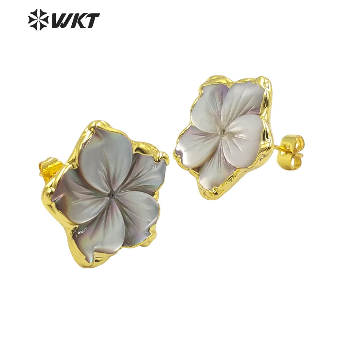 WT-MPE064 Fashion Jewelry Beautiful Flower Type Shell Stone so Sweet Earrings Fine Jewelry As a Gift for Girl and for Party