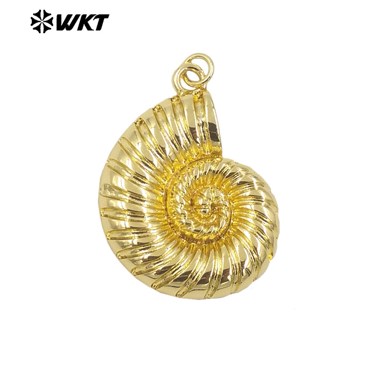 WT-MP290 New Spring Design 18K Full Gold Plated Trumpet Shape Jewelry Charms for Necklace Design Unisex Pendants
