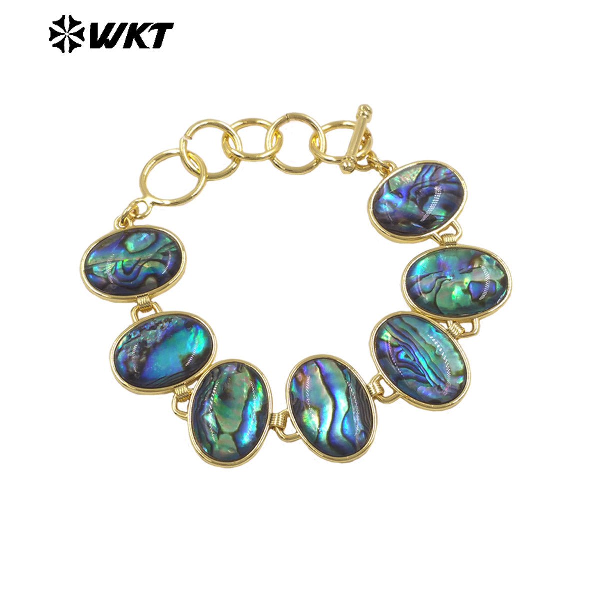 MPB143 High Quality Gold Electroplated Waterdrop Square Shape Natural Abalone Shell Women Bracelet For Friends Jewelry Gift