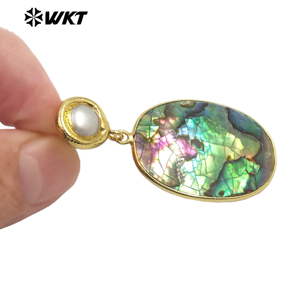 WT-MPE148 High Quality Natural Abalone Shell Pearl Earrings With Gold Plated Women Causal Style for Special Birthday Gift