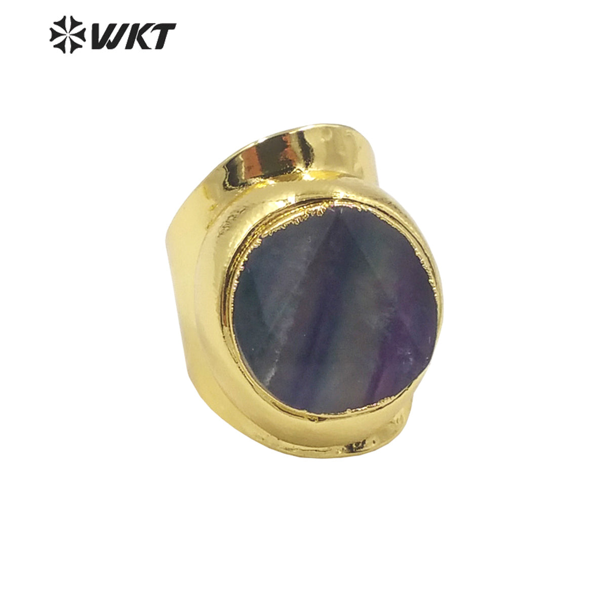 WT-R479 WKT Fashion Design Trendy Gift for Women Colorful High Quality Gorgeous 18k Gold Plating Gemstone Stone Ring