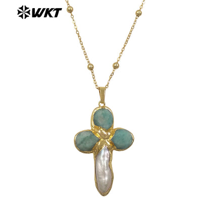 WT-JN284 Lastely Populared Design Necklace With 18k Gold Plated for Women Precious Birthday Gifts