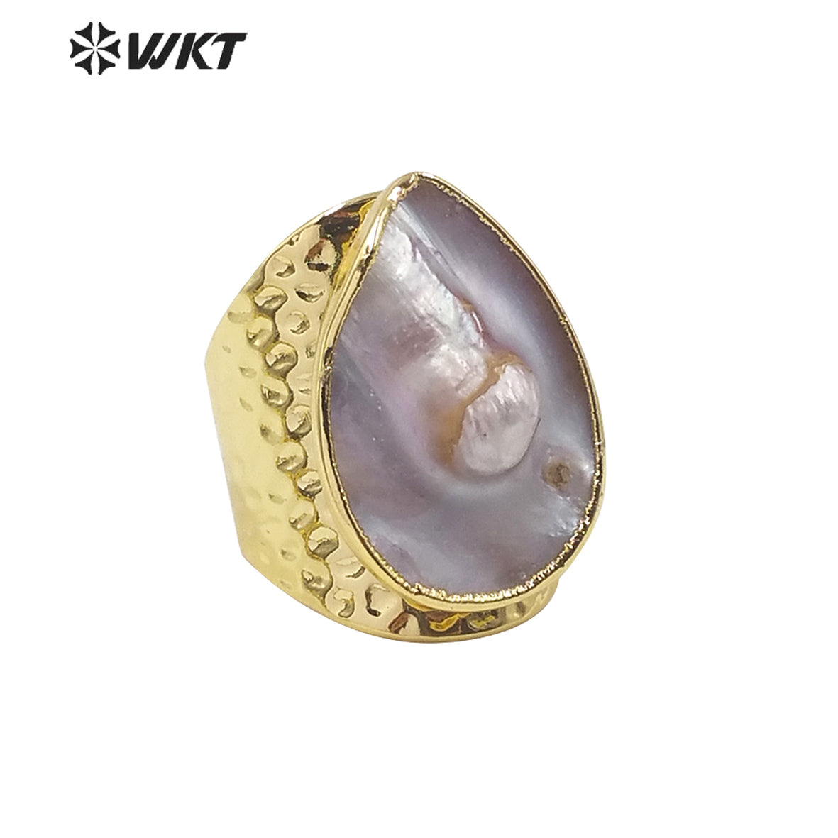WT-R345 Wholesale Hot Selling Natural Mother of Pearl Ring Pearl Shell Ring Fashion 2020 Charm Jewelry Pearl Ring
