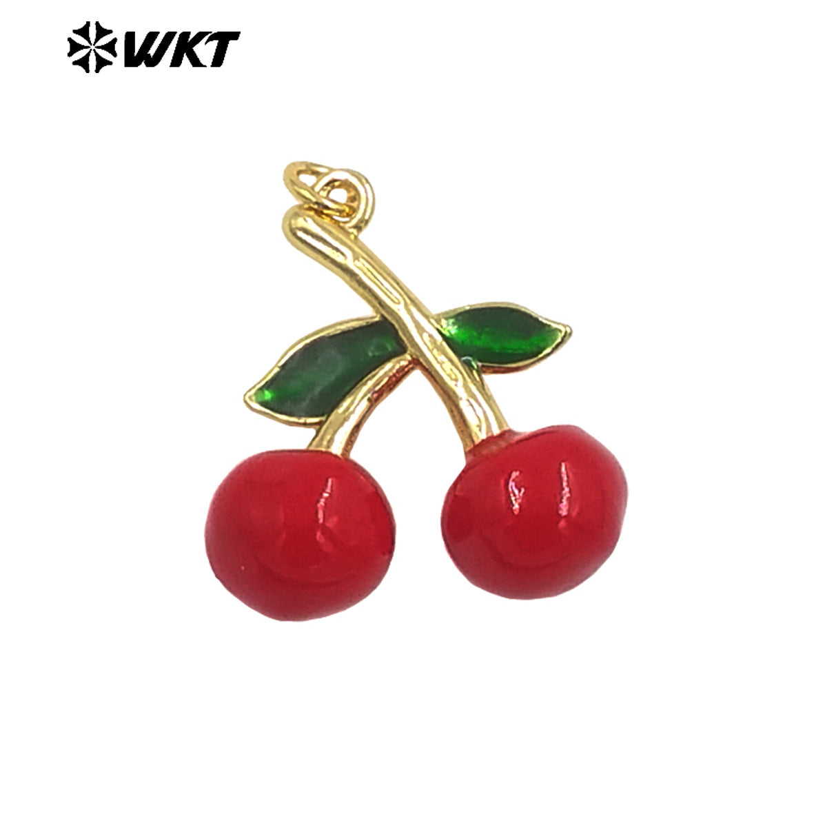 JFE155 Lovely Design Double Cherries Little Pendant Silver Gold Plated Ladies Jewelry Accessory for Handmade Good Quality