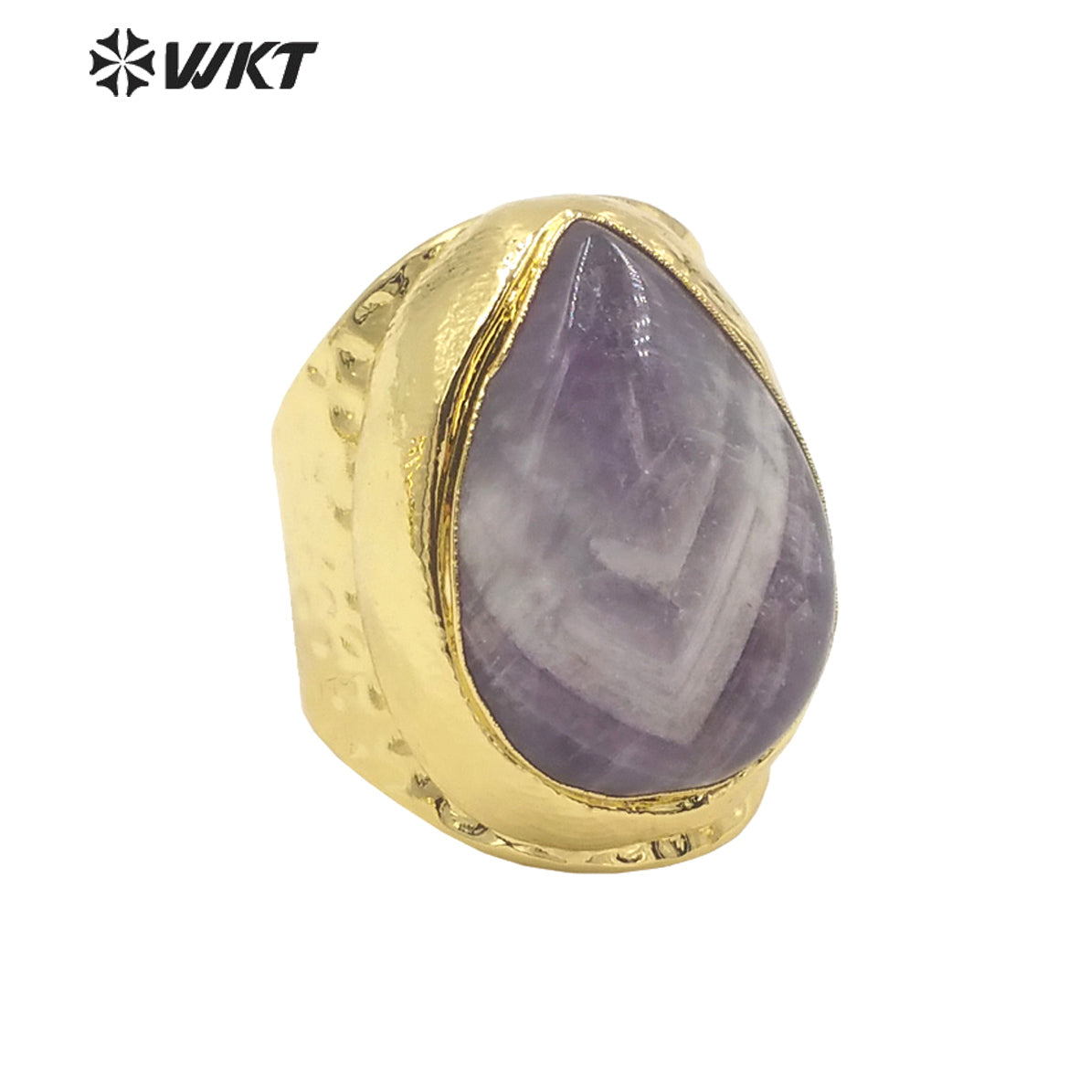 WT-R414 Beautiful Multicolor Waterdrop Gemstone Ring 18k Gold Plated High Quality As Women Gift Rings Natural Gemstone Rings