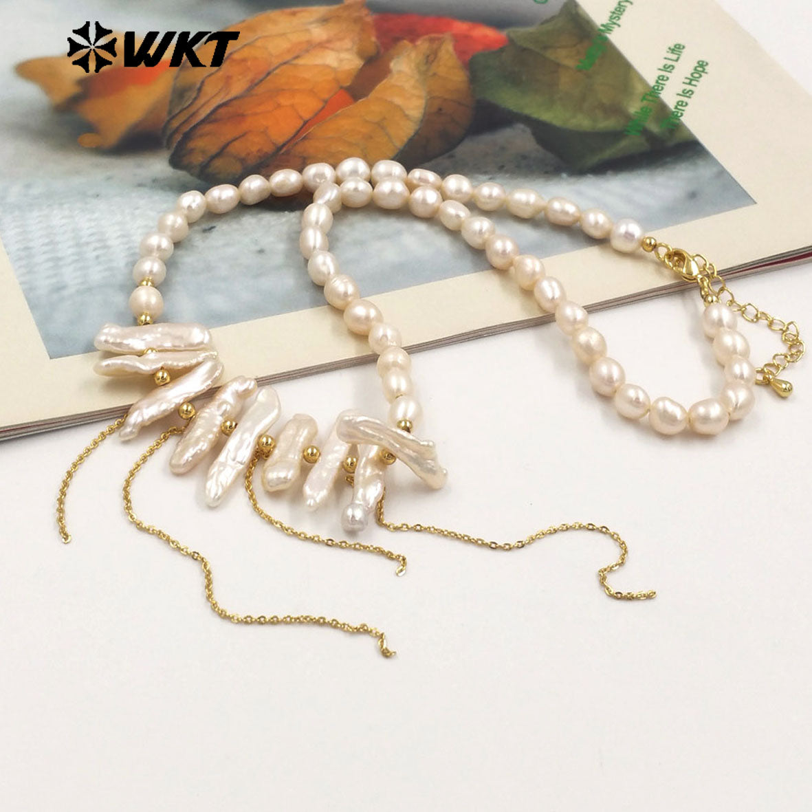 WT-JN278 Amazing Gorgeous Europe Hot Styles Natural Freshwater Pearl Necklace for Women Choker Design