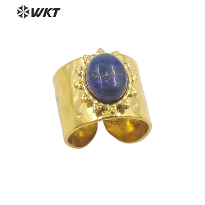 WT-R480 WKT Fashion Design Trendy Gift for Women Colorful High Quality Gorgeous Natural Gemstone Stone Ring