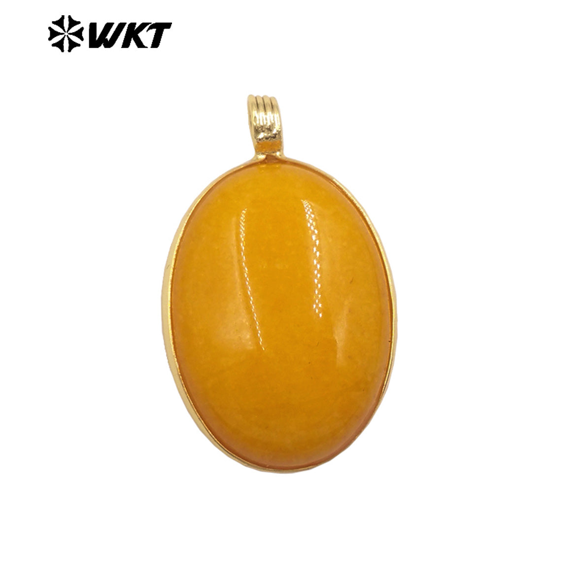 WT-P2103 Newest Product Colorful Natural Gemstones Round Smooth Gold Little Pendants As Unisex Handmade Necklace Findings