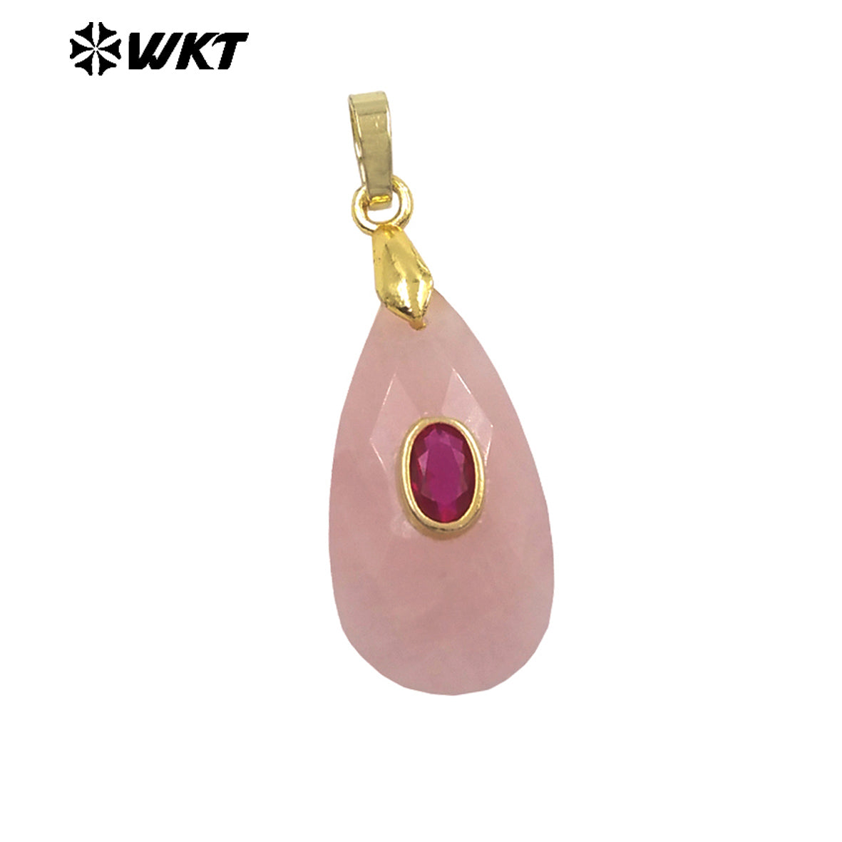 WT-P2044 New Arrival Natural Stone And Zircon Waterdrop Shape Lovely Charms Pendant As Women Elegant Earrings DIY Accessory