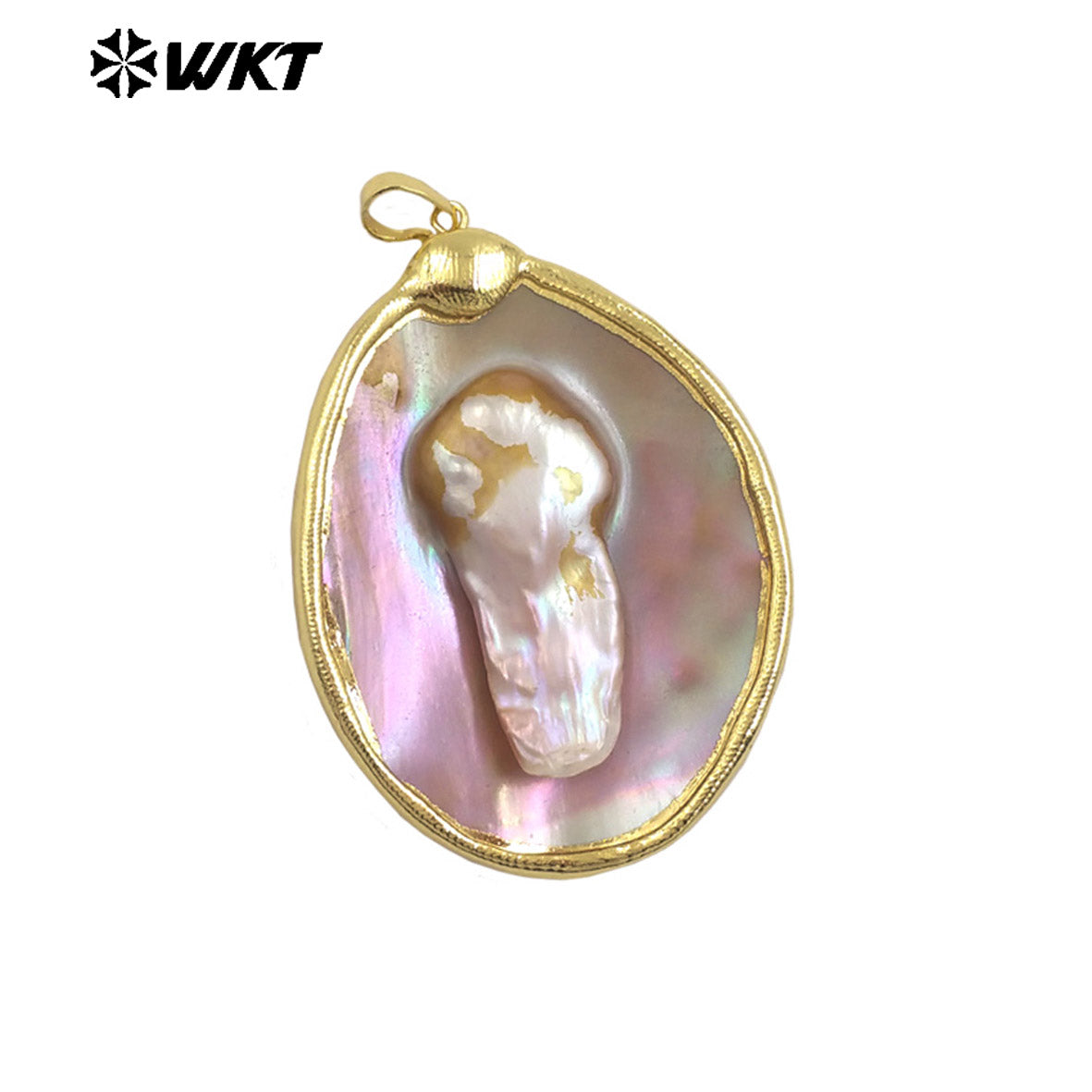 WT-JP410 Wholesale Fashion High Bright Randomly Shape Natural Mother of Pearl Pendant for Women Jewelry Design