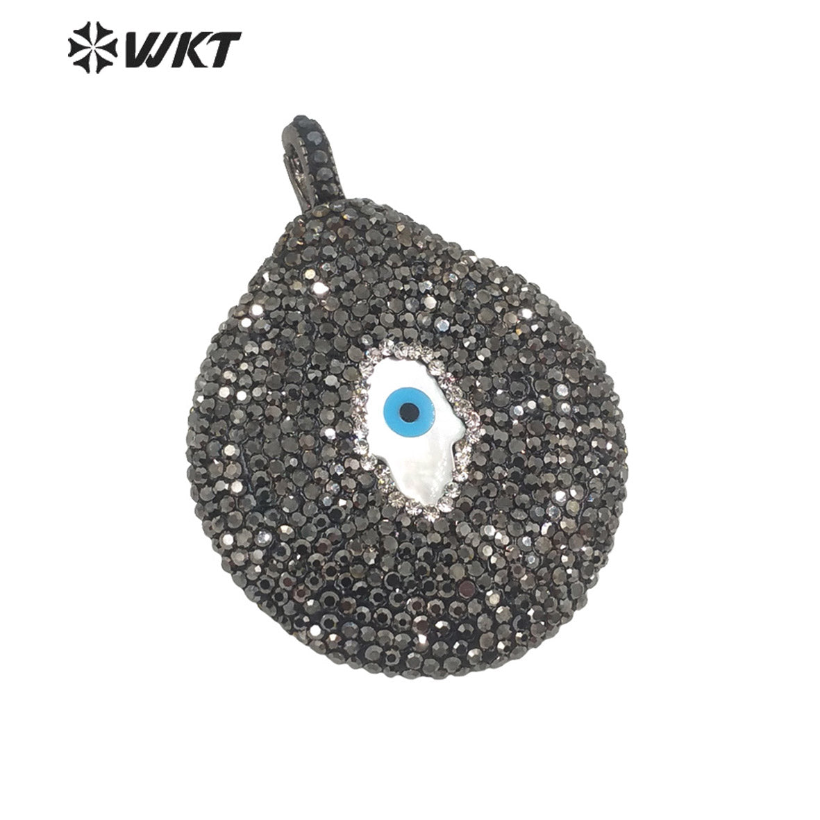 WT-JP292 Zircon Pendant Eye Embellishment Exaggerated Punk Pendant Eye-catching Earrings Women Shell Pendant