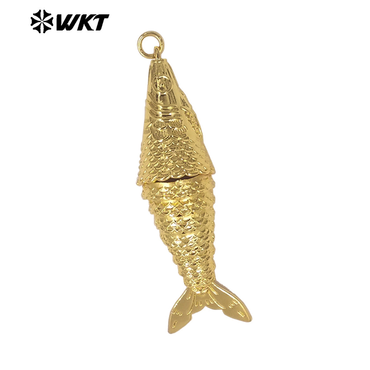 WT-MP332 Delicate 18K Gold Electroplated Yellow Brass Fish Shape Charms Big Pendants As Women Trendy Jewelry Accessories