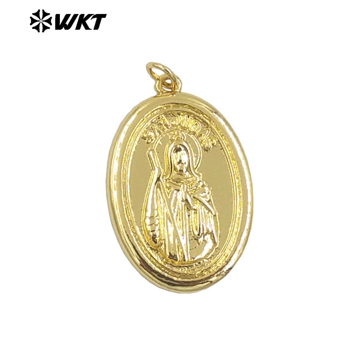 WT-MP291 New Design 18K Gold Plated Religious Brass Medal San Judas Christian Charms Pendants