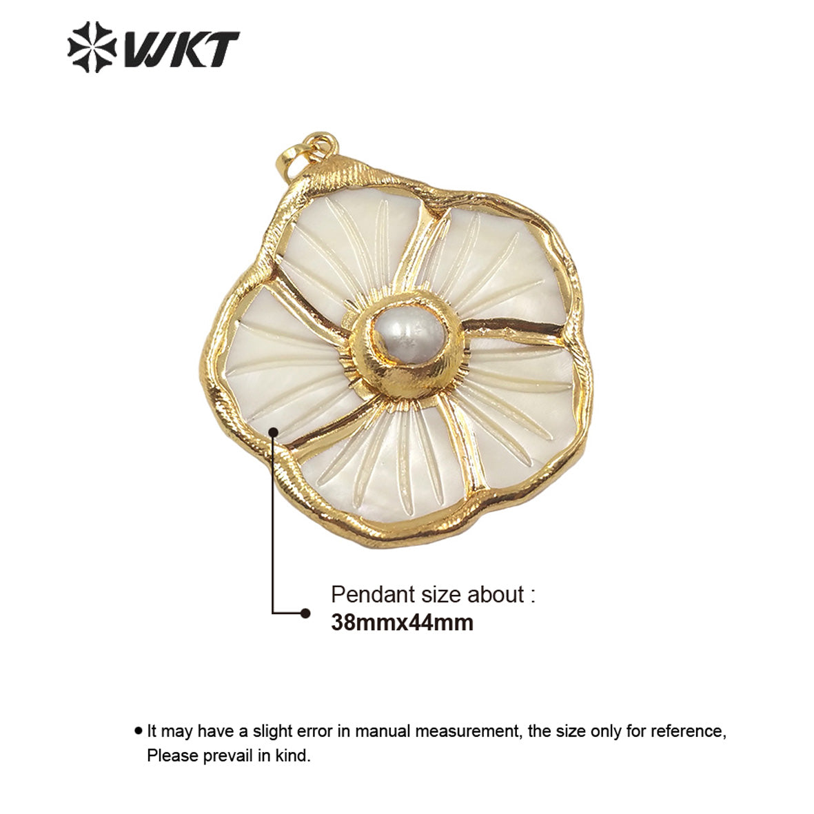 WT-JP171 Stylish Natural Shell Pendant Elegant Flower Shape Shell Pendant Women Charm New Jewelry Pendant