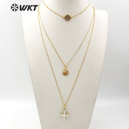 WT-JN109 Exclusive Design One Set Pearl and Stones Necklace Lady New Fashion Jewelry Pearl With Stone Necklace