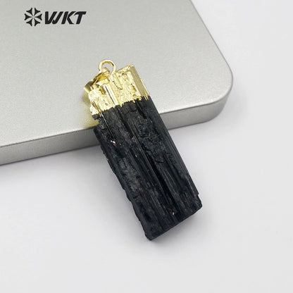 WT-P260 Newest!! Natural Black Tourmaline Pendants, Natural Energy Stone Pendants