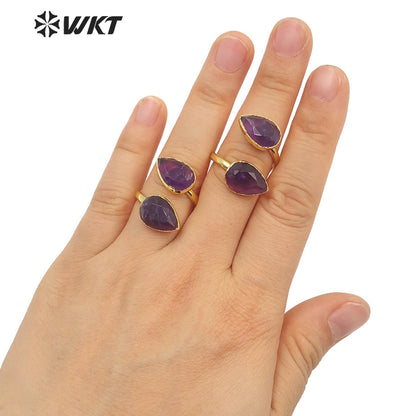 WT-R378 2021 Women Fashion Jewelry Amethyst Stone Ring Fashion Gemstone Fine and Beautiful Ring As a Gift for Party Very Nice
