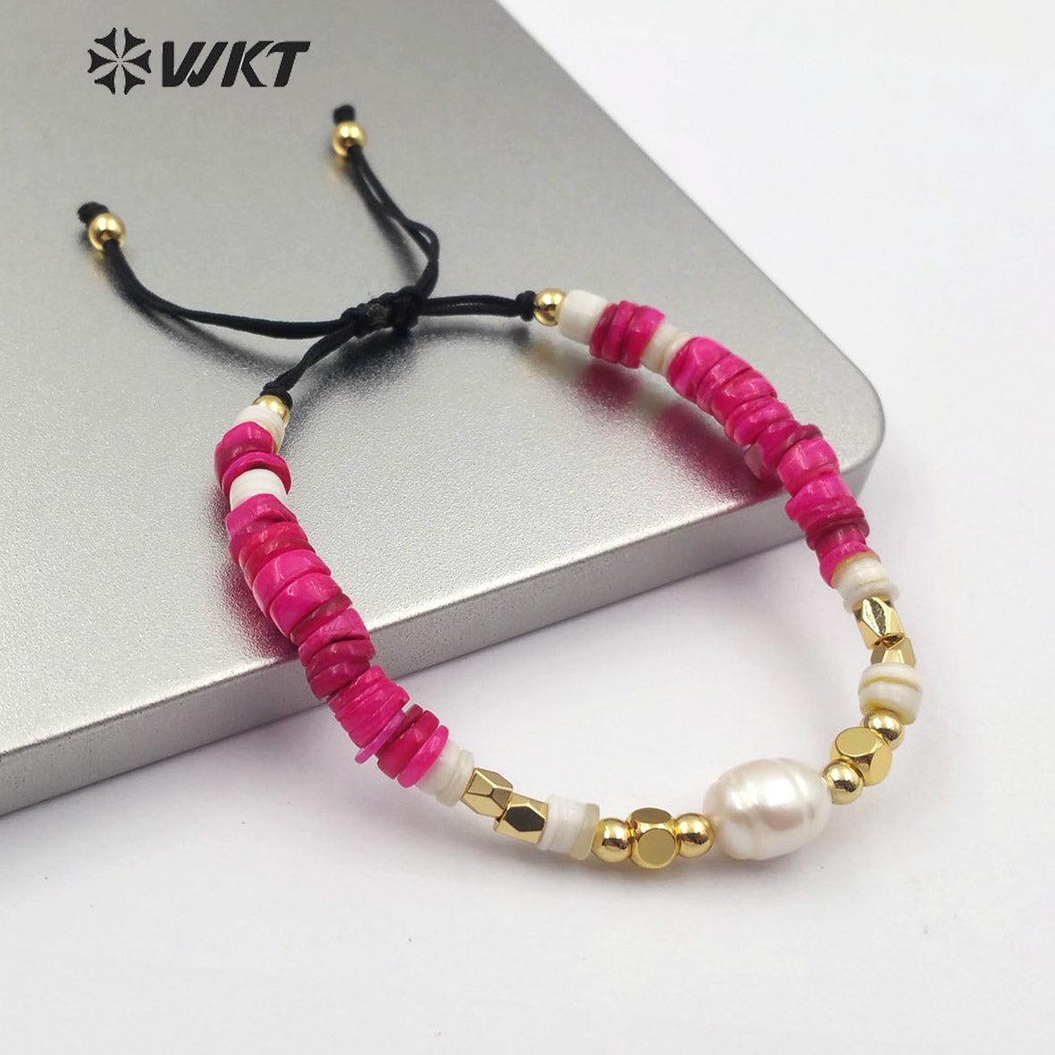 WT-B496 Wholesale Pearl Beads Flexible Bracelet New Arrival Fashion Natural Pearl Bracelet Women Charm Bracelet