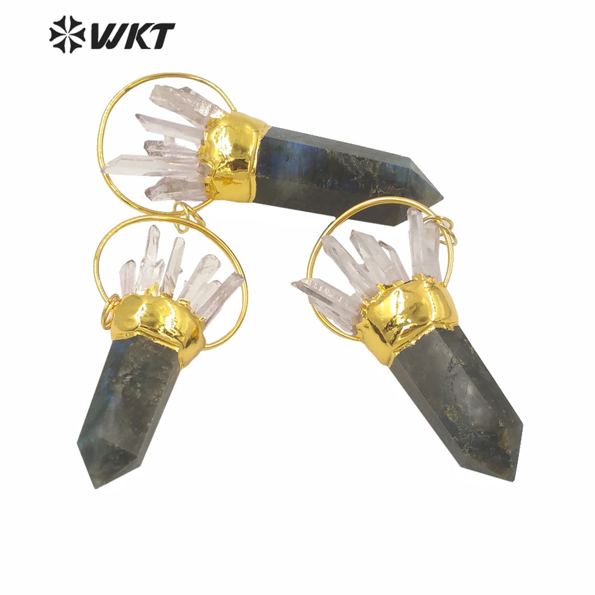 WT-P1585 Amazing Energy Natural Spirit Point Labradorite Point Pendant Gorgeous Crystal Big Statement Stone Pendants