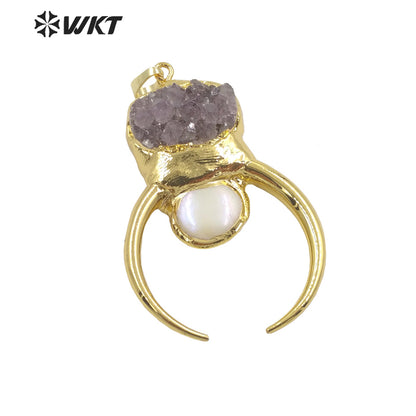 WT-P1721 2021 Fashion Amethyst Jewelry Pendant Beautiful Fine Jewelry Pendant As a Gift for Women so Fantastic for Party