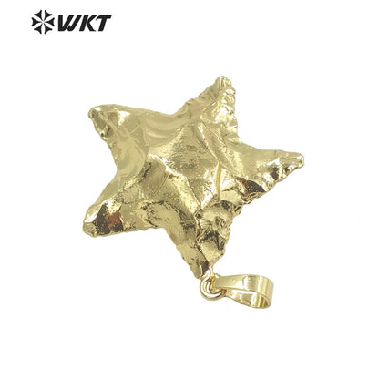WT-P1744 Gold Shine Indian Agate Fashion Jewelry Stone Pendant Noble Charming and Fine Jewelry Pendant As a Gift for Lady