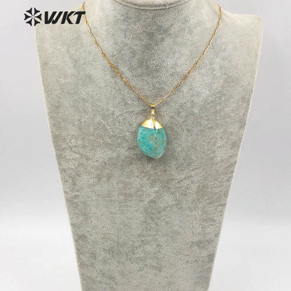 WT-N1211 Wholesale New Natural Gemstone Necklace Gold Plated Stylish Women Charm Jewelry Natural Stone Necklace