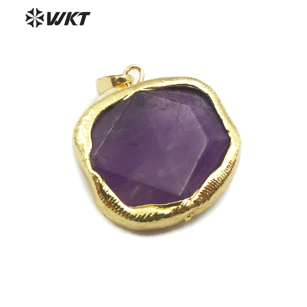 WT-P1468 WKT Jewelry Natural Gemstone Pendant Gold Electroplated Stone Pendant Fashion Charm Necklace Pendant Jewelry