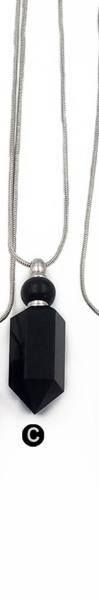 WT-N1161 Wholesale Classic Fashion Silver Necklace with Stone Perfume Bottle Pendant Silver Necklace