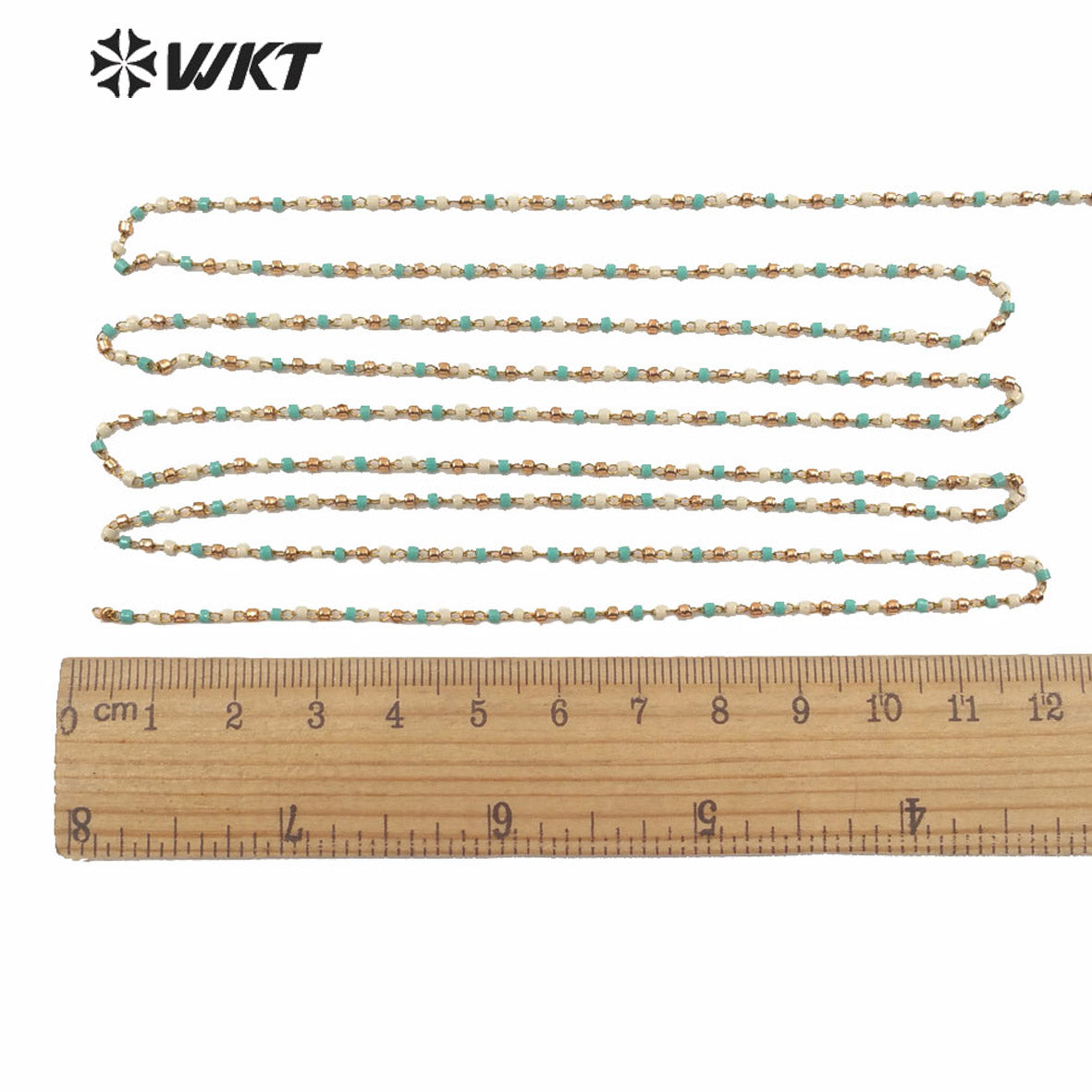 WT-RBC153 Wholesale 2mm Tiny Spacer Beads Chain Women Jewelry Making Bracelet and Necklace Chain for DIY Design Chain