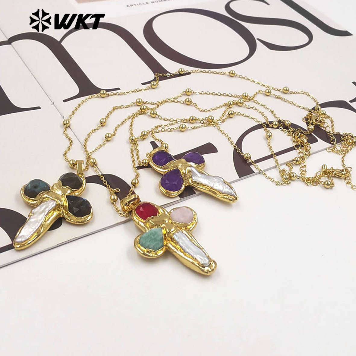 WT-JN284 Lastely Populared Design Necklace With 18k Gold Plated for Women Precious Birthday Gifts