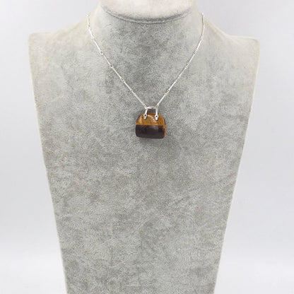 WT-N1362 Cute Handbag Shape Crystal Clear Natural Colored Gemstone Necklace Ladies Jewelry Necklace Gemstone Necklace