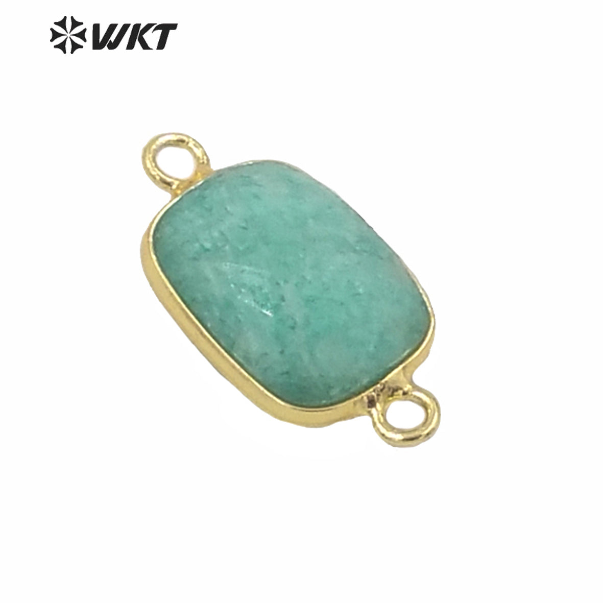 WT-C298 Wholesale Euorope Hot Sale Natural Faceted Stone Jewelry Connectors Populared Women Gold Bezel Stone Connectors