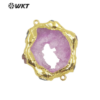 WT-P1722 2021 Fine Jewelry Geode Quartz Pendant Beautiful and Nice Jewelry Pendant As a Gift for Big Party so Luxury