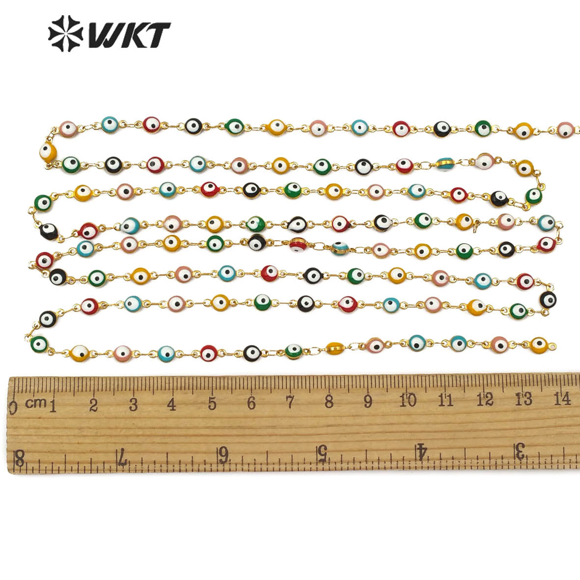 BWT-RBC102 Wholesale Gold Color Chain Can DIY Necklace and Bracelet Stainless Steel Eye Chain in IPG Plated Beads Chain