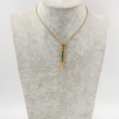 WT-N1371 Niche Design Gemstone Pendant Necklace Inlaid Colored Gemstone Necklace 18k Real Gold Plated Perfume Bottle Necklace