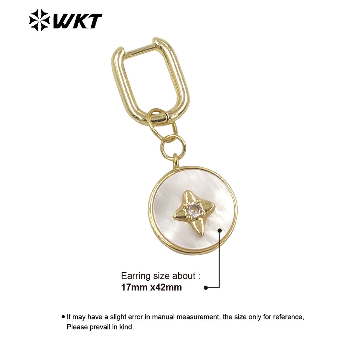 WT-MPE068 French Vintage Elegant Earrings Petal Diamond Micro Pave Earring Shell Pendant Women Shell Earrings