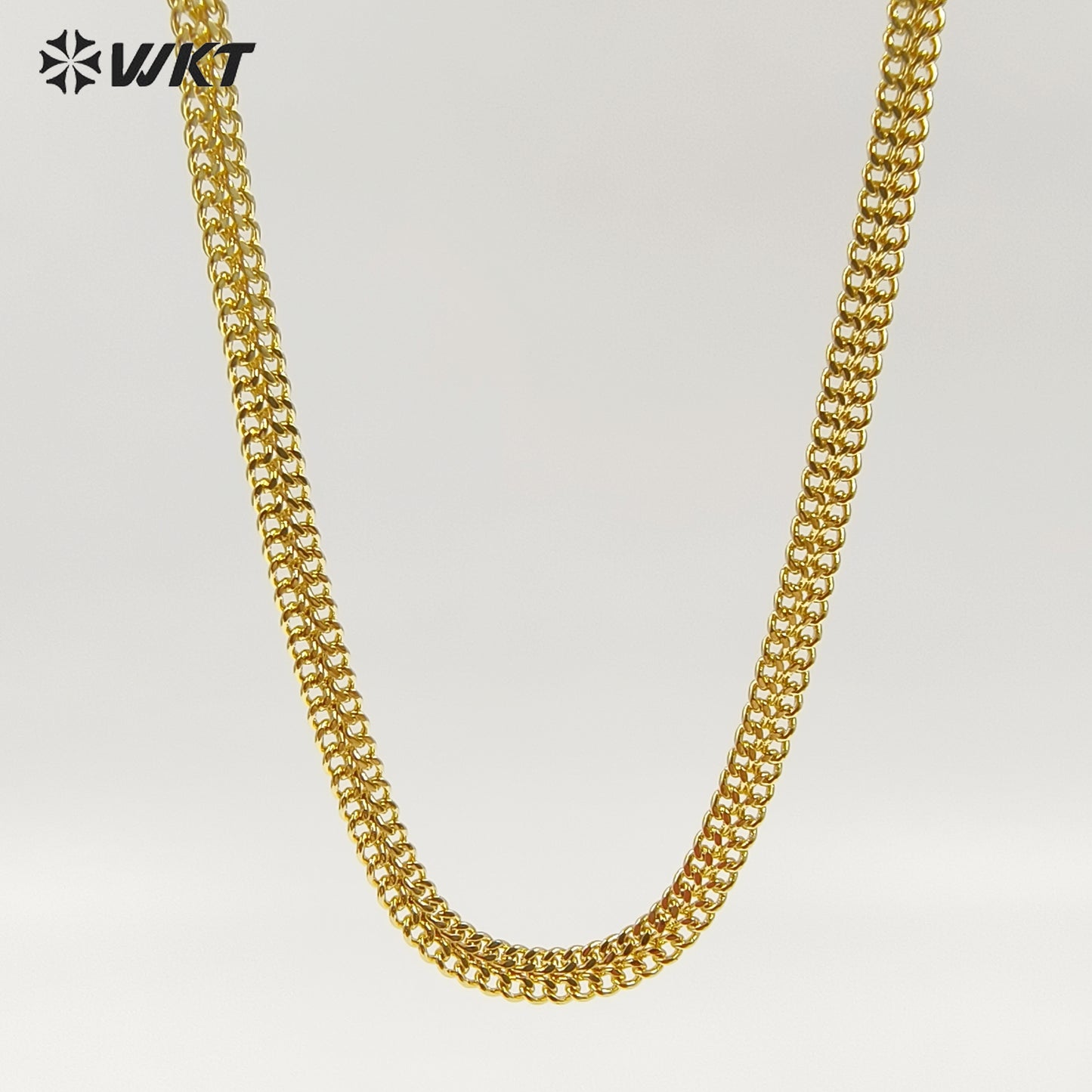 WT-JFN64 Factory Wholesale 18K Gold Electroplated On Yellow Brass Chain Necklace For Female Fashion Jewelry Pendant Matching