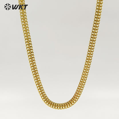 WT-JFN64 Factory Wholesale 18K Gold Electroplated On Yellow Brass Chain Necklace For Female Fashion Jewelry Pendant Matching