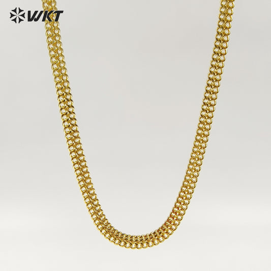 WT-JFN64 Factory Wholesale 18K Gold Electroplated On Yellow Brass Chain Necklace For Female Fashion Jewelry Pendant Matching