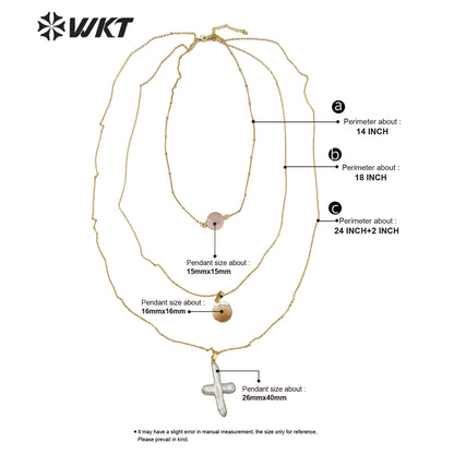 WT-JN109 Exclusive Design One Set Pearl and Stones Necklace Lady New Fashion Jewelry Pearl With Stone Necklace