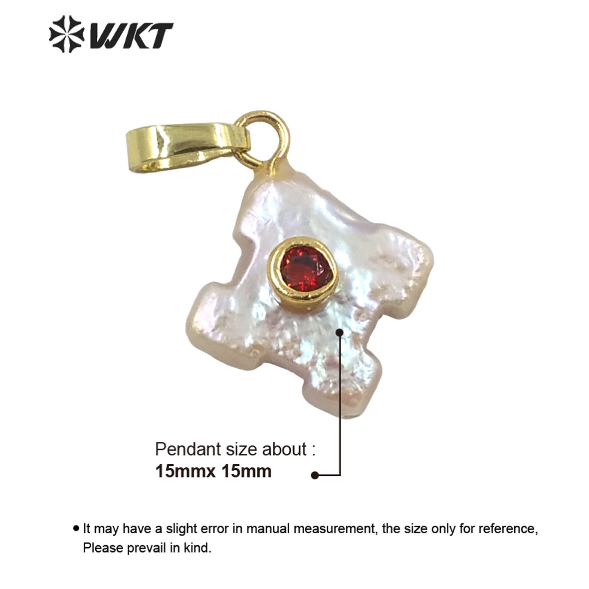 WT-JP247 Amazing Elegant Natural Irregular Freshwater Pearl Charm Pendant Women's Fashion Leaf Shape Pearl Pendants for Friends