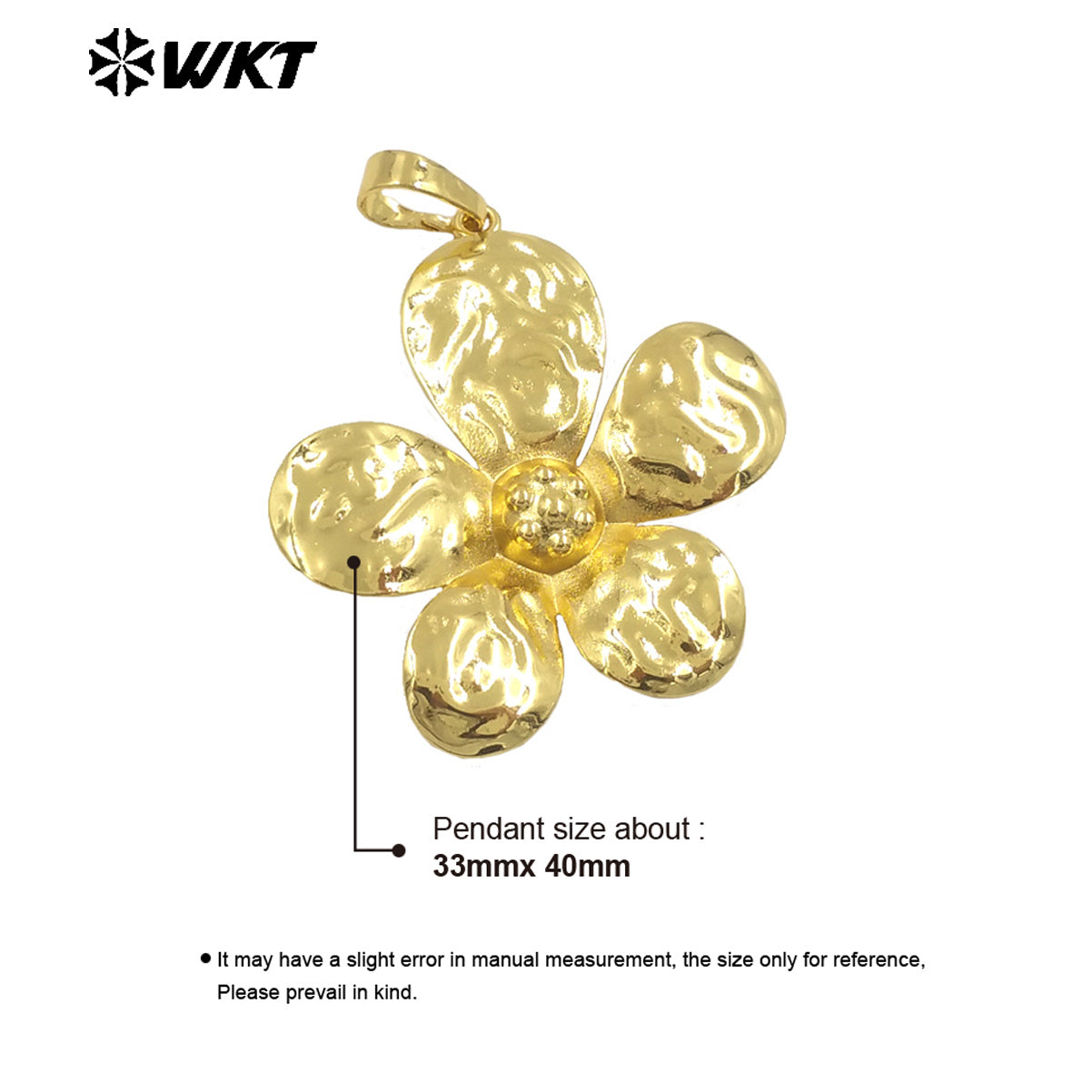 WT-P1989 Lovely Style 18K Gold Plated and Silver Natural Brass Stylish Pretty Floral Necklace Suitable for Daily Decoration