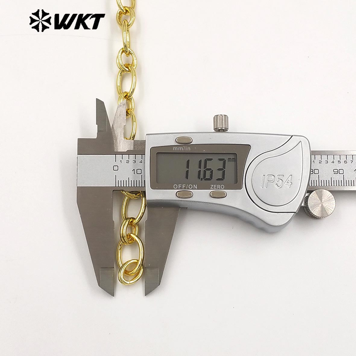 WT-BC272 Minimalism 18K Gold Electroplated On Yellow Brass Double Circles Metal Oval Chain For Men And Women Jewelry Making