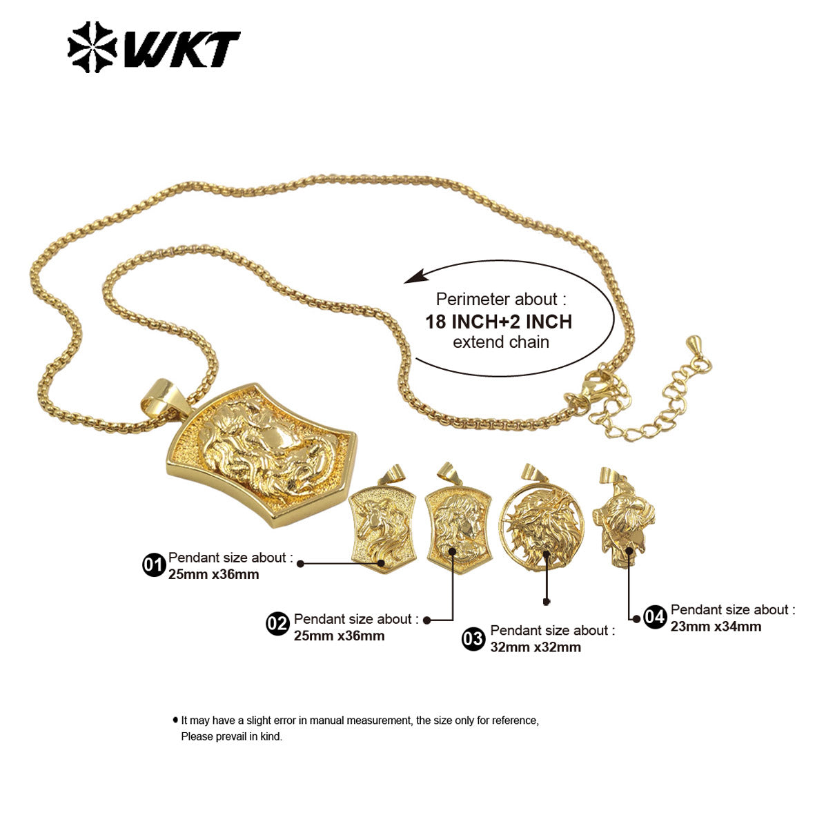 WT-JFN34 Wholesale Women Pendant Necklace in Unique Style with 18K Gold Plated Vintage Style as Party Jewelry Gift