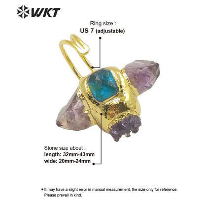 WT-R376 2021 Fashion Jewelry Exclusive Precious Natural Gemstone Ring Fashion Lady Unique and Dignity Style Ring As Gift