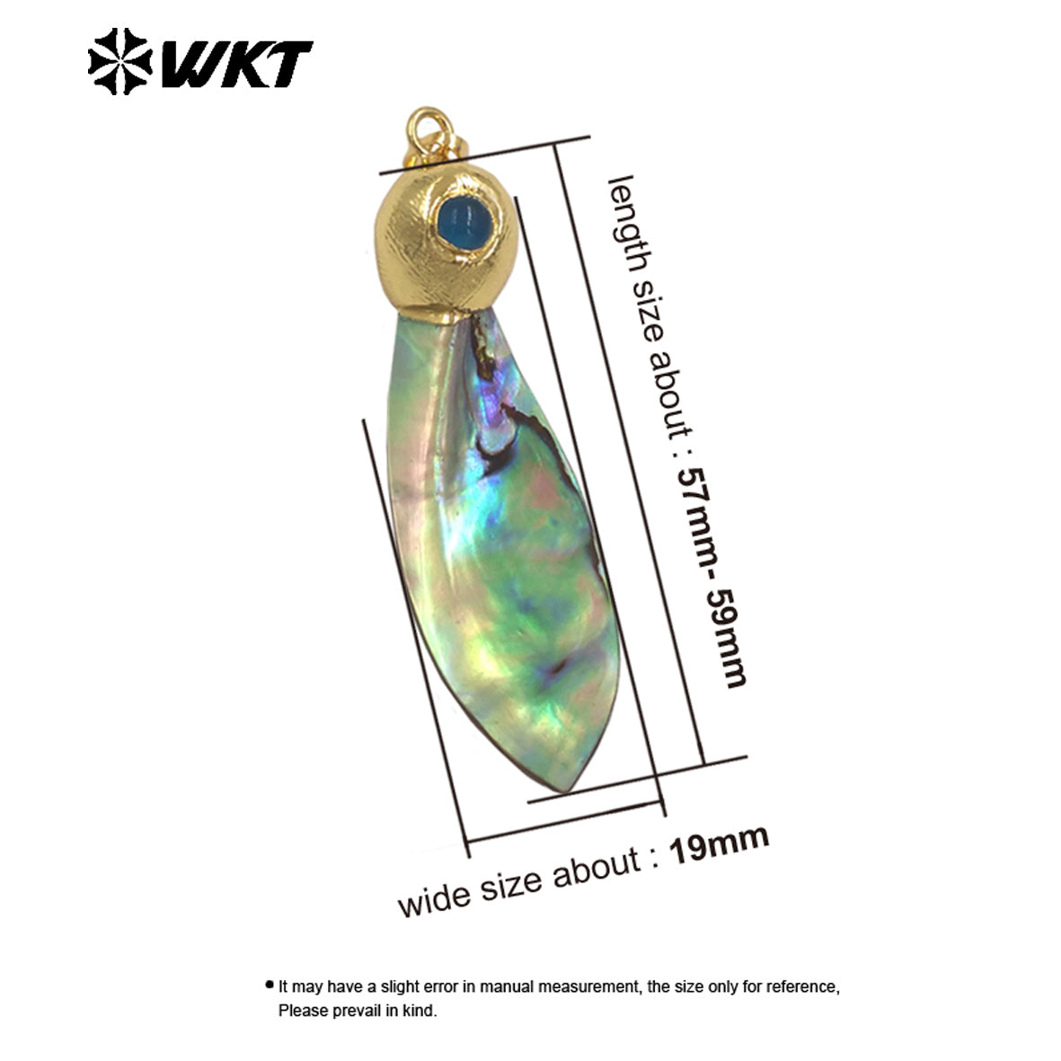 WT-JP447 Wholesale Vintage Design Gold Plated Natural Abalone Shell Sword Shape Little Pendants As Earrings Necklace DIY Finding
