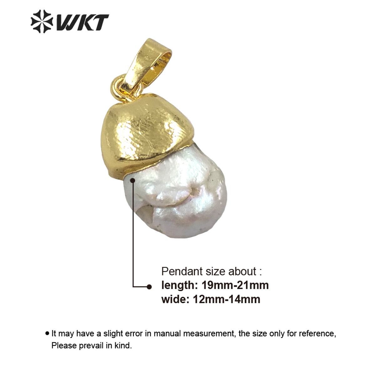WT-JP249 Wholesale Newest Design Natural Fashion Gold Irregular Freshwater Drop Pearl Pendant Small Women Jewelry Make Pearl