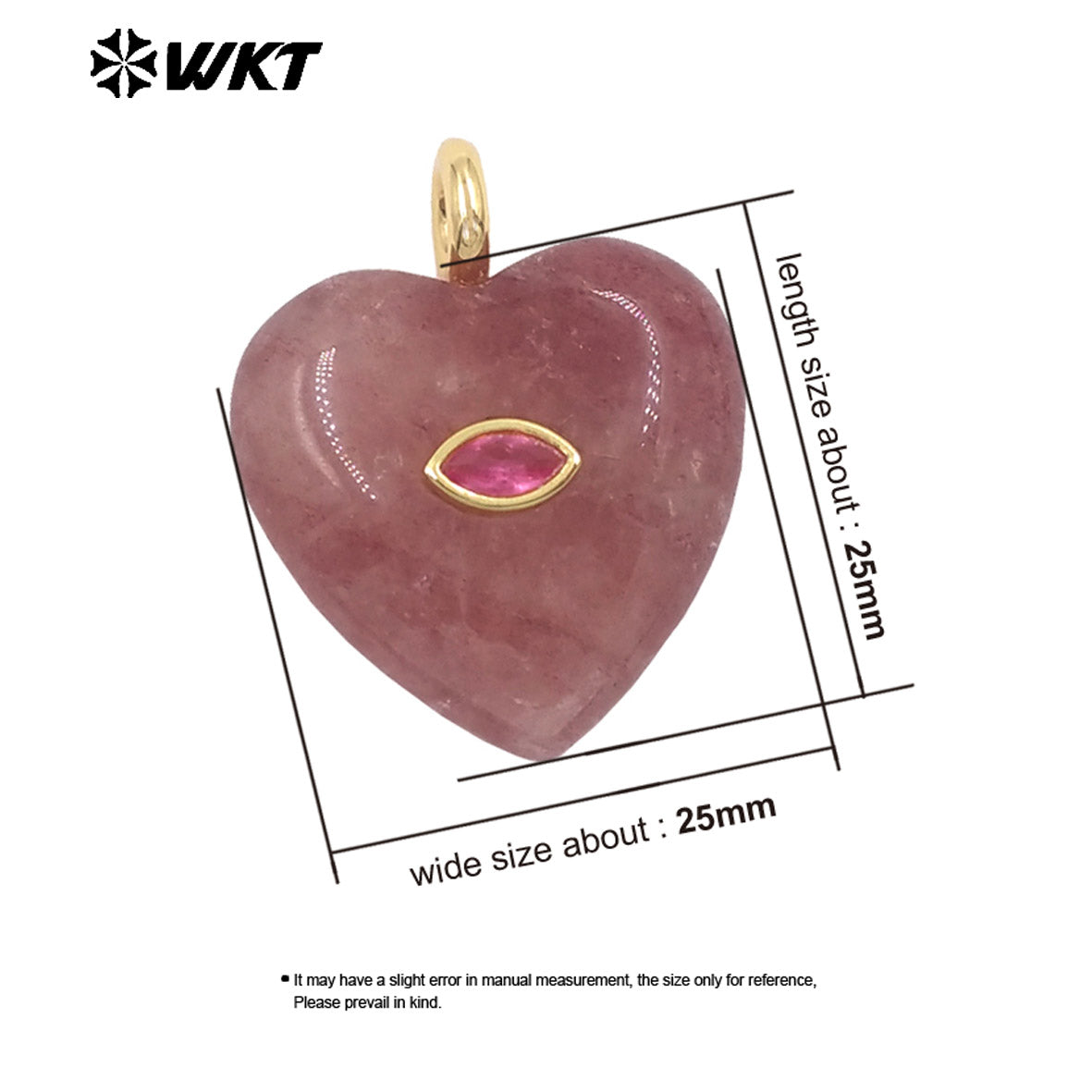 WT-P2042 Popular Sale Lapis Natural Stone Gold Plated Zircon Heart Shape Pendants For Romantic Women Necklace DIY Making