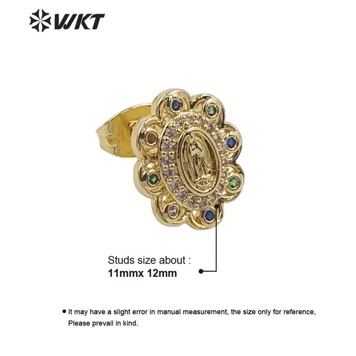 WT-ME096 Wholesale Newest Romantic Fashion Light Luxury Natural Cubic Zircon Micro Paved Earrings Studs