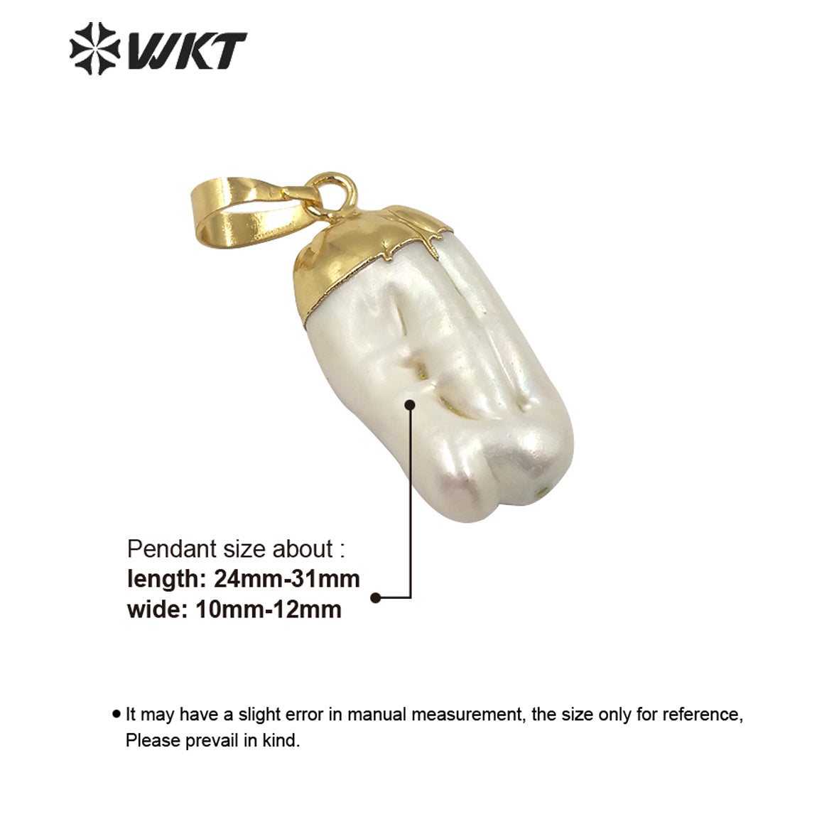 WT-JP175 Wholesale Fashion Natural Baroque Pearl Pendant Irregular Shape Pearl Pendant Women Charm New Jewelry Pendant